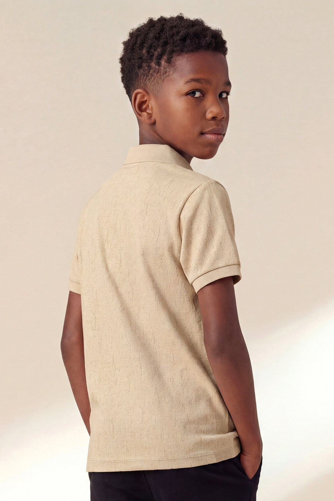 Signature Essential  Polo t-shirt – Sand Beige