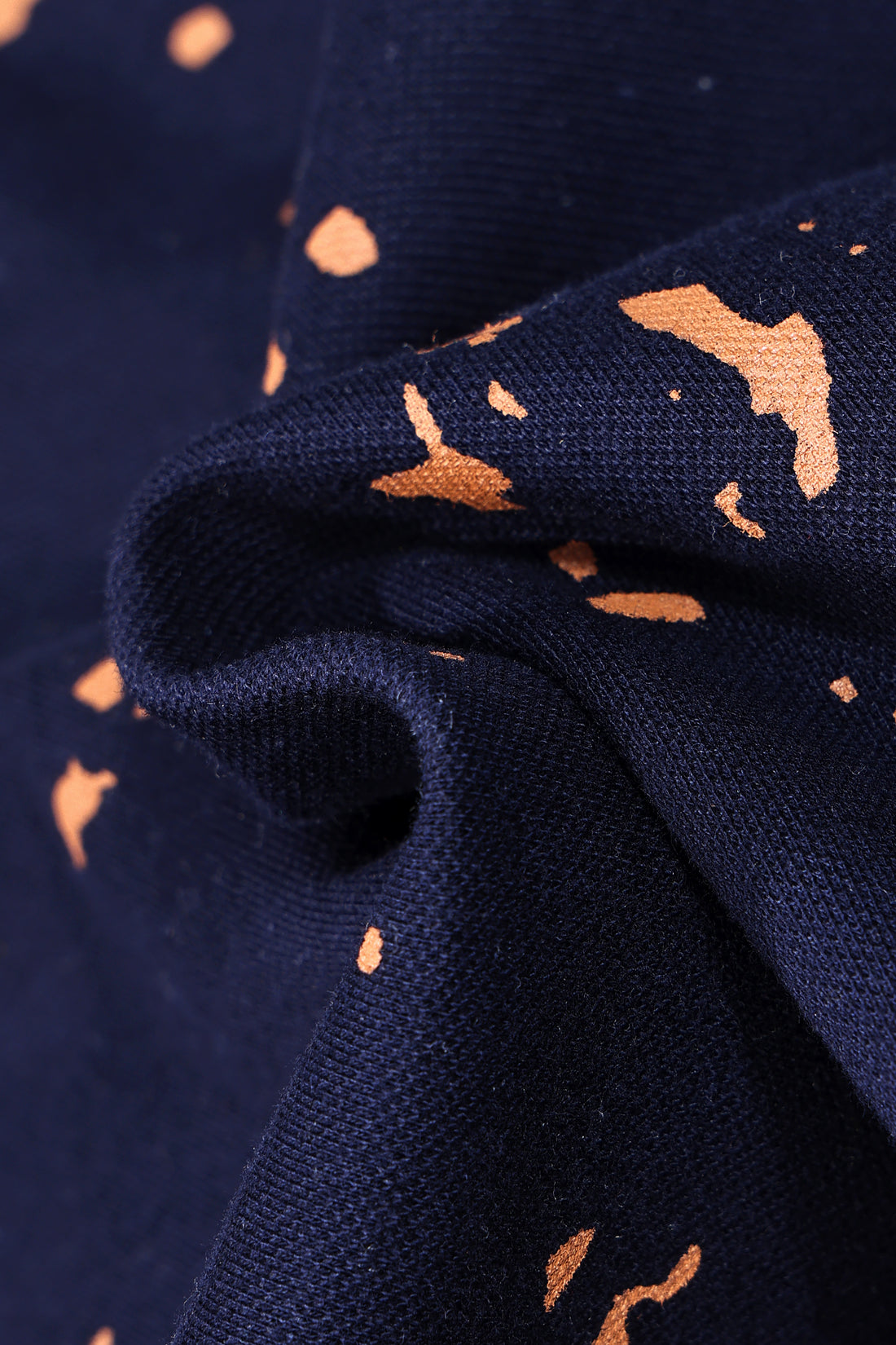 Boys' "Mountain Explorer" Graphic Polo – Navy with Earth-Tone Speckle
